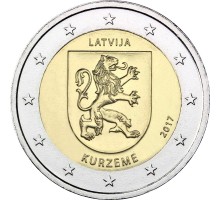 Латвия 2 евро 2017. Курземе