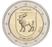 Латвия 2 евро 2018. Исторические области Латвии - Земгале