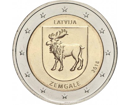 Латвия 2 евро 2018. Исторические области Латвии - Земгале