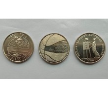 Литва 1 лит. Набор 3 монеты