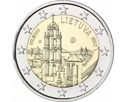 Литва 2 евро 2017. Вильнюс - столица культуры и искусства
