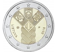 Литва 2 евро 2018. 100 лет независимости прибалтийских государств