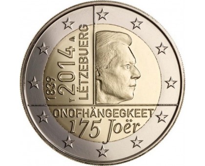 Люксембург 2 евро 2014. 175 лет независимости