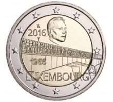 Люксембург 2 евро 2016. 50-летие моста великой герцогини Шарлотты
