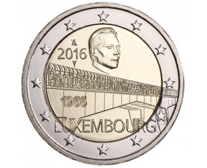 Люксембург 2 евро 2016. 50-летие моста великой герцогини Шарлотты