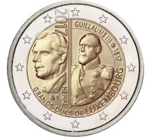 Люксембург 2 евро 2017. 200 лет со дня рождения герцога Виллема III