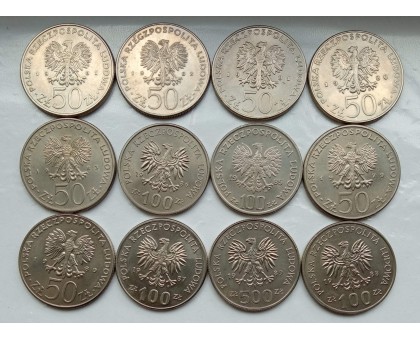Польша 1979-1989. Польские правители. Набор 12 монет
