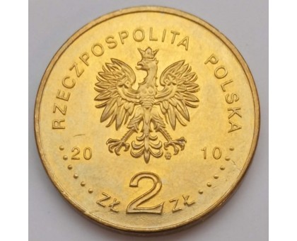 Польша 2 злотых 2010. 30 лет политическому кризису в Польше 1980 г.