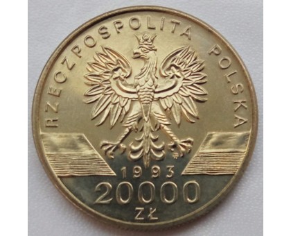 Польша 20000 злотых 1993. Всемирная природа - Ласточка