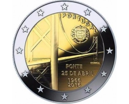 Португалия 2 евро 2016. 50 лет мосту имени 25 апреля