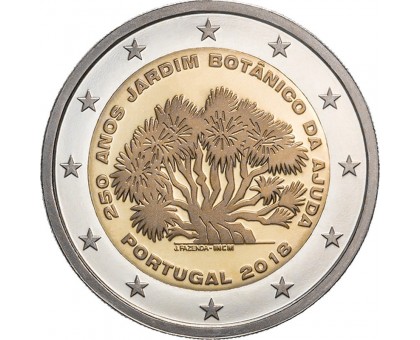 Португалия 2 евро 2018. 250 лет Ботаническому саду в Ажуде
