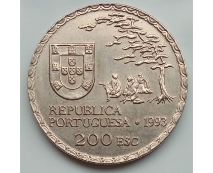Португалия 200 эскудо 1993. 450 лет искусству намбан