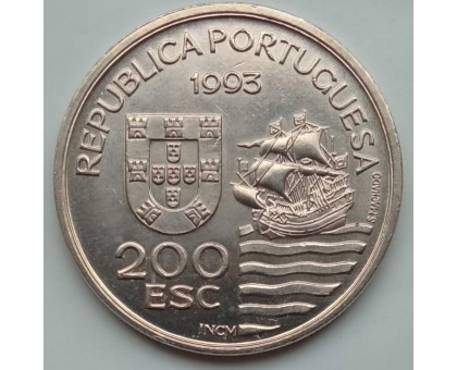Португалия 200 эскудо 1993. Японская миссия в Европе, 1582-1590