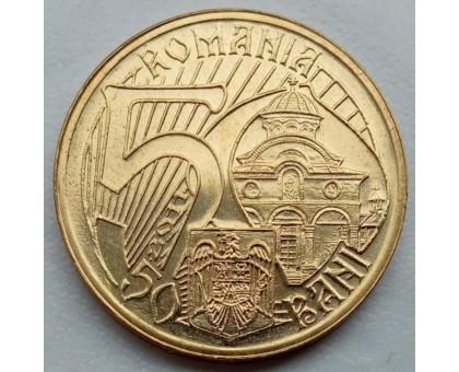 Румыния 50 бани 2011. 625 лет Королю Мирча Старому
