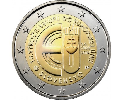 Словакия 2 евро 2014. 10 лет вхождению Словакии в Евросоюз