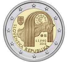 Словакия 2 евро 2018. 25 лет Словацкой республике