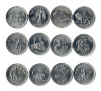 Сомалиленд 10 шиллингов 2006. Знаки зодиака. Набор 12 монет