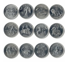 Сомалиленд 10 шиллингов 2006. Знаки зодиака. Набор 12 монет