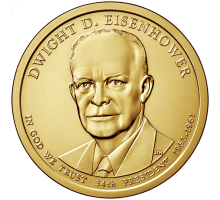 США 1 доллар 2015. 34 президент Дуайт Эйзенхауэр