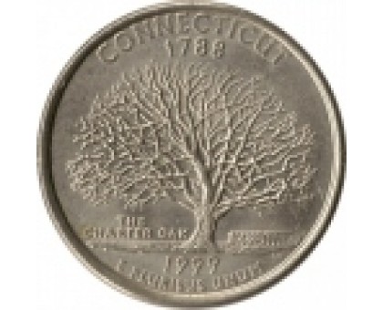 США 25 центов 1999. Коннектикут