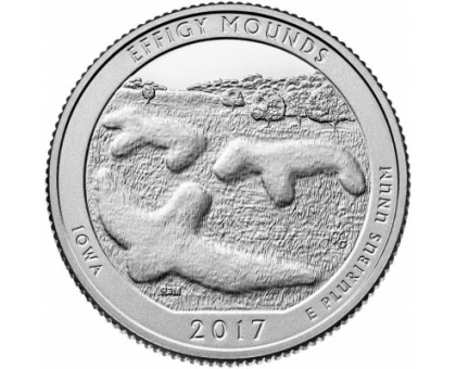 США 25 центов 2017. 36 парк Национальный памятник Эффиджи-Маундз