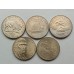 США 5 центов 2004-2006. Освоение Дикого Запада (Экспедиция Льюиса и Кларка). Набор 5 монет