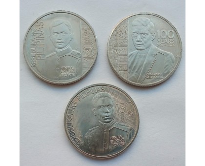 Филиппины 1 песо 2016. Набор 3 монеты