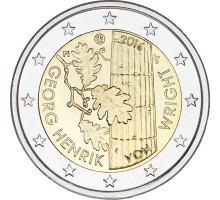 Финляндия 2 евро 2016. 100 лет со дня рождения Георга Хенрика фон Вригта