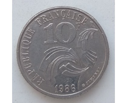 Франция 10 франков 1986. Свобода, Равенство, Братство