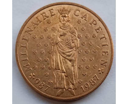 Франция 10 франков 1987. Тысячелетие династии Капетингов