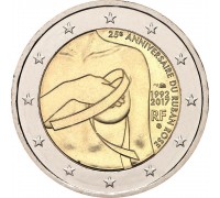 Франция 2 евро 2017. 25 лет Розовой ленте