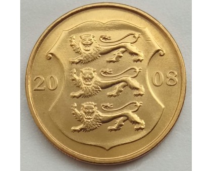 Эстония 1 крона 2008. 90 лет Эстонской республики