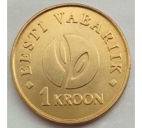 Эстония 1 крона 2008. 90 лет Эстонской республики