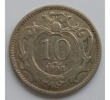 Австрия 10 геллеров 1893