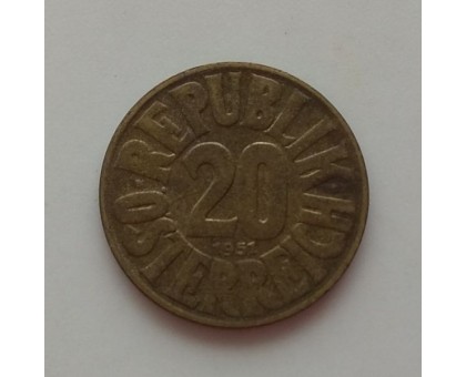 Австрия 20 грошей 1950-1954