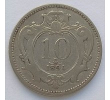 Австрия 10 геллеров 1894