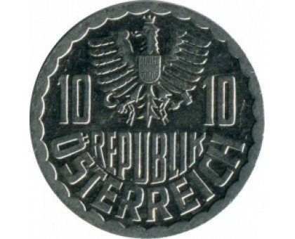 Австрия 10 грошей 1951-2001