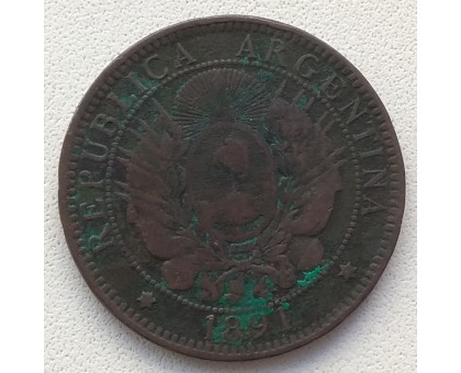 Аргентина 2 сентаво 1891