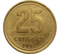 Аргентина 25 сентаво 1992-2010