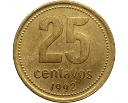 Аргентина 25 сентаво 1992-2010