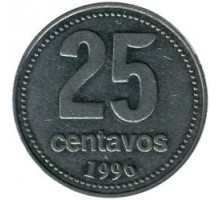 Аргентина 25 сентаво 1993-1996