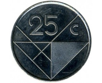 Аруба 25 центов 1986-2019