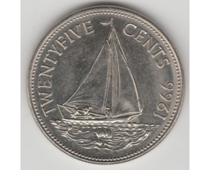 Багамы 25 центов 1966-1970