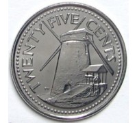 Барбадос 25 центов 2007-2011