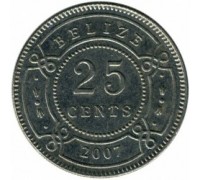 Белиз 25 центов 1974-2017