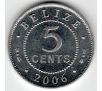 Белиз 5 центов 1976-2018