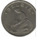 Бельгия 1 франк 1934 Надпись на французском BELGIE