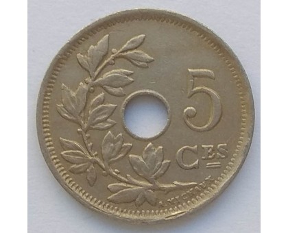 Бельгия 5 сантимов 1925 Belgique