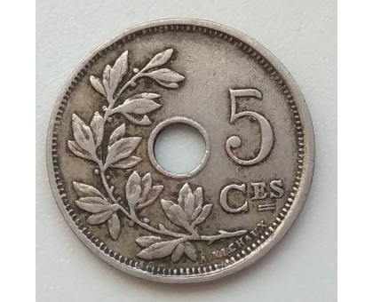 Бельгия 5 сантимов 1926 Belgique