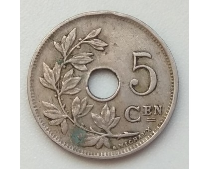 Бельгия 5 сантимов 1925 Belgie